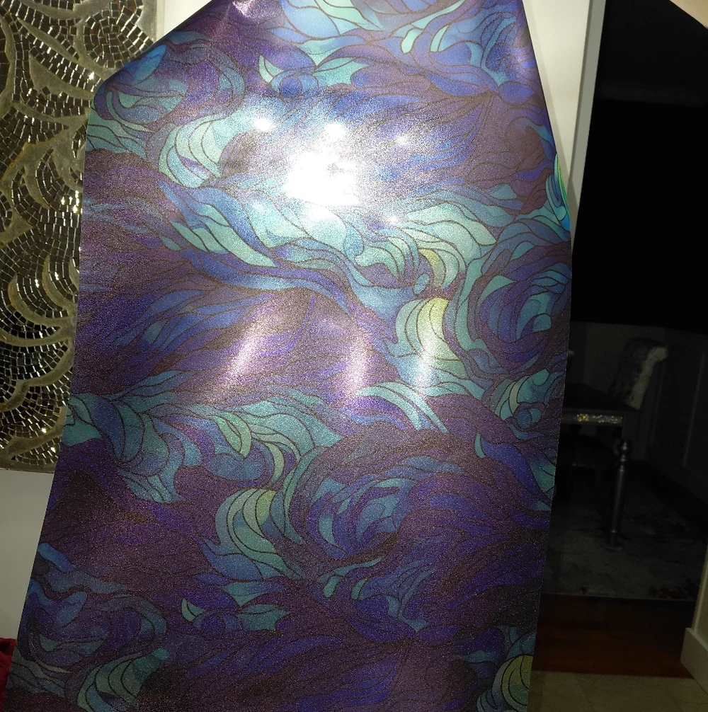 NIP 3 Rolls 16“x118 Abstract Blue Seawave Ocean Double Side Window Clings!